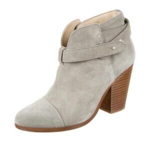 Rag & Bone New York Sze EU 38 US 8 Women's Calf Suede Harrow Ankle Boots Beige